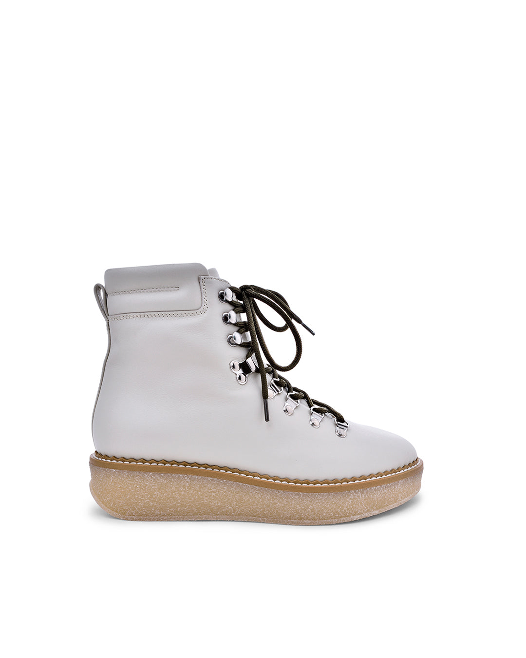 Off white leather hiking boots online